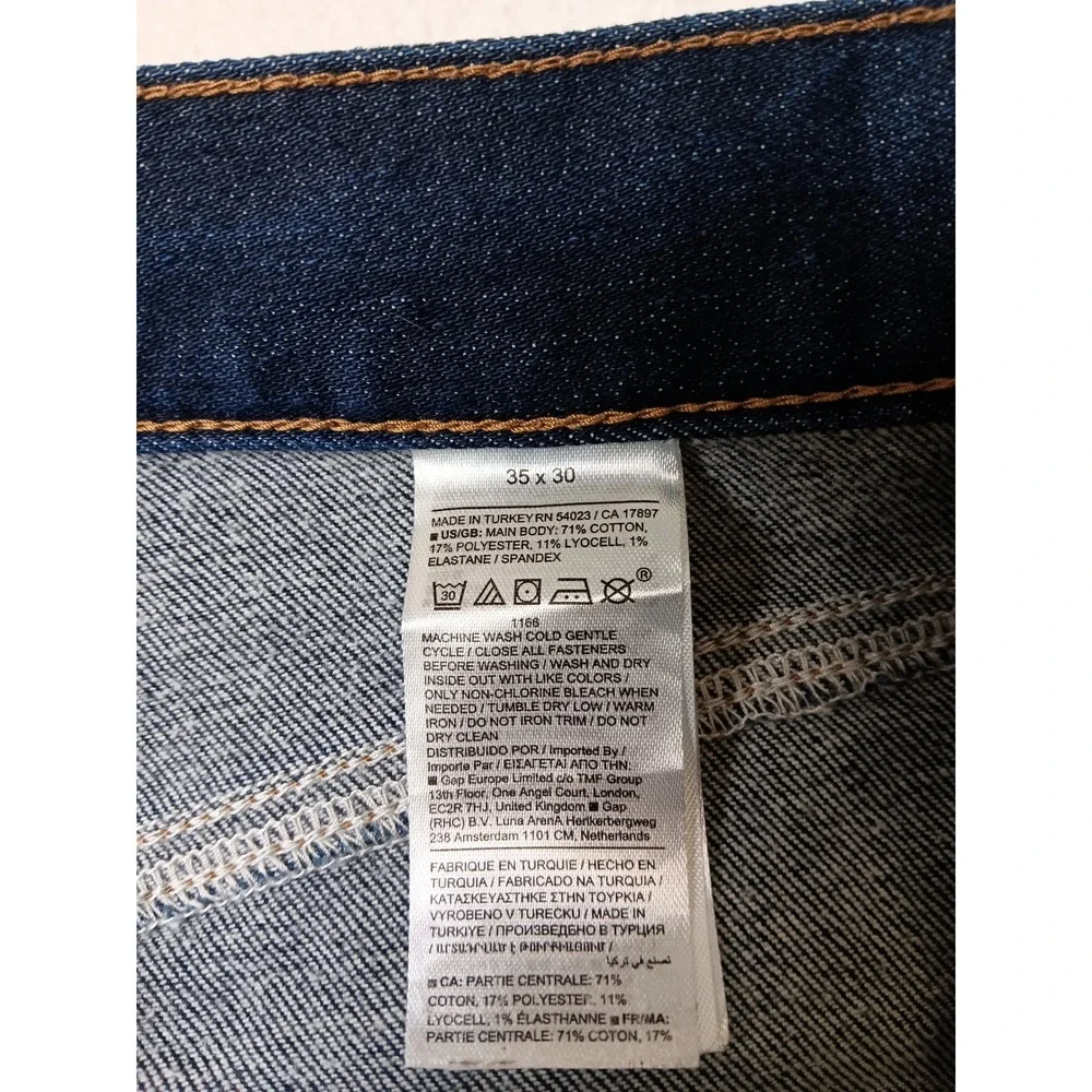 Banana Republic Slim Fit Jeans Mens 35x30 Dark Wash Indigo Denim Pants